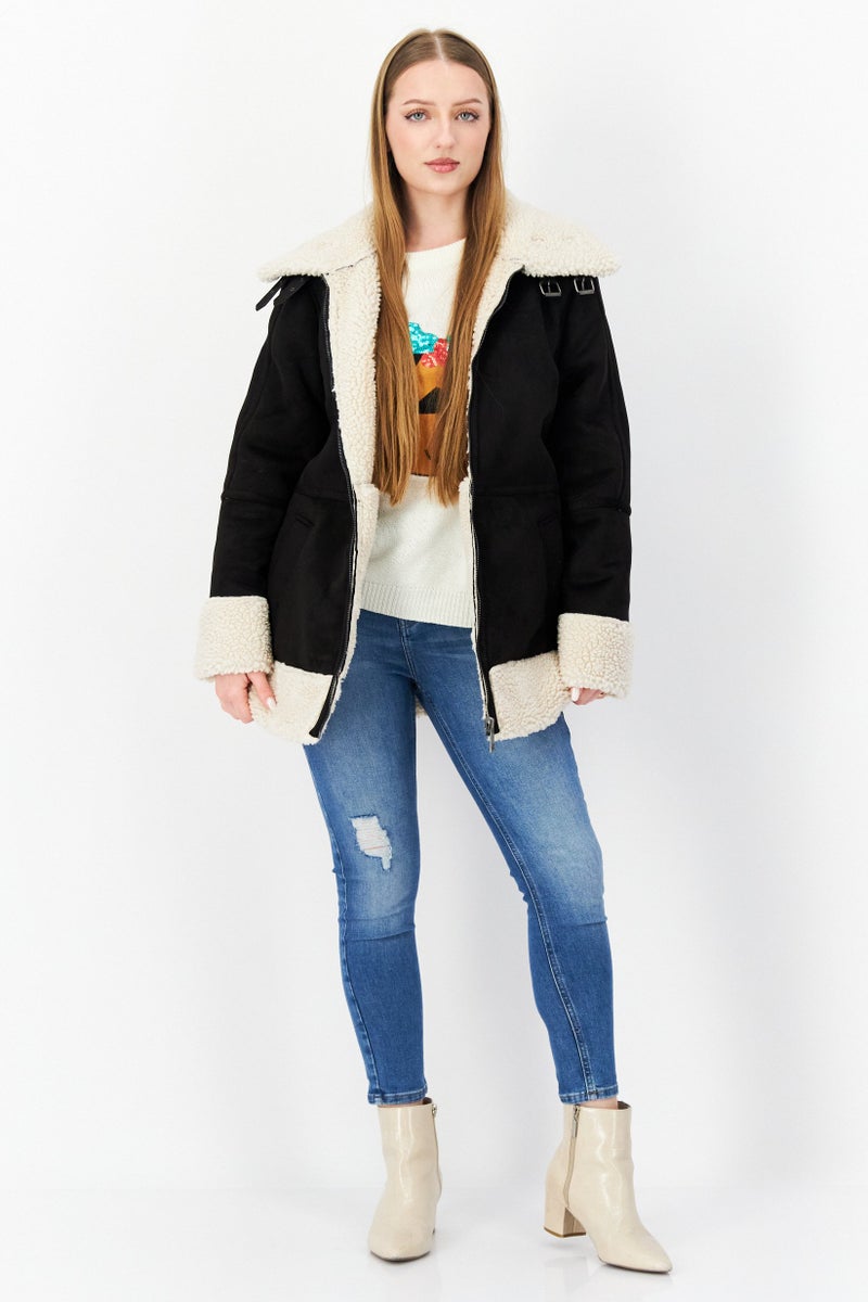 Bearpaw Women Plain Puffer Jacket, Black - Image 4